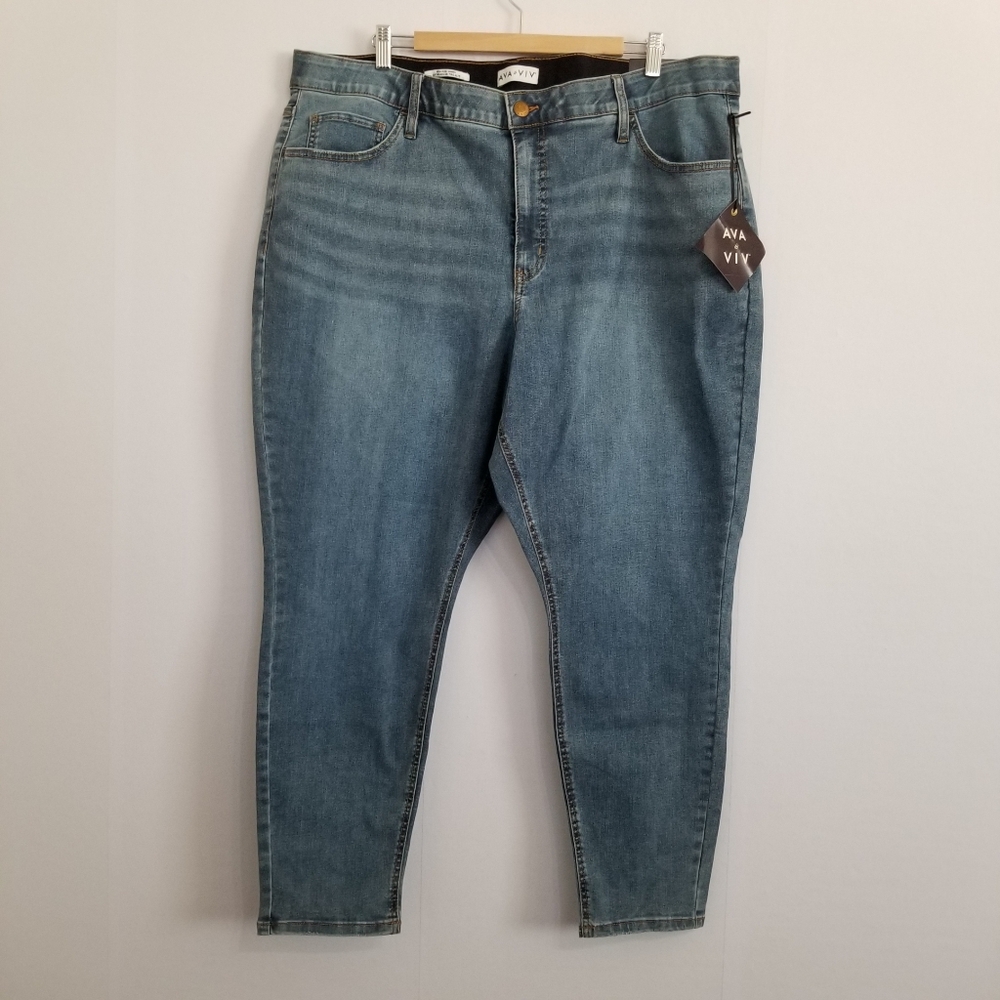 Ava & Viv Women's Skinny Jeans - Blue